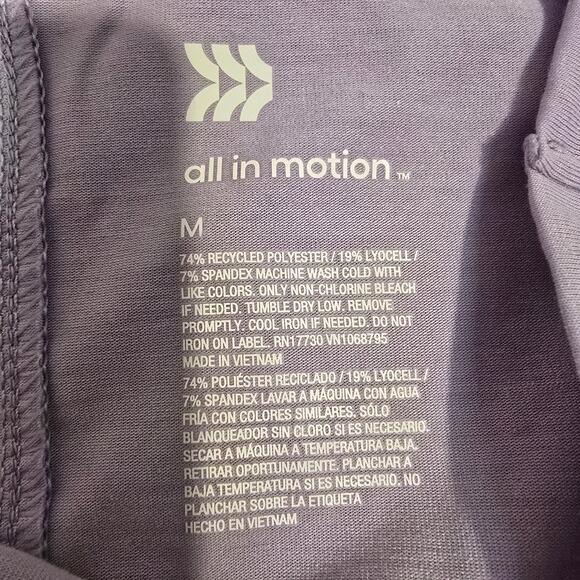 Women's All in Motion Purple Long Sleeve Open Back Athletic Top | Size Medium - Picture 9 of 9